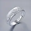 Anillo de Dedo Índice Plateado para Hombre de 999 Pies Baifu Plata de Ley Boca Viva Anillo de Dragón Agresivo de Moda para Hombre Ajuste de Apertura