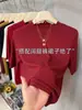Camiseta elegante para mujer, de un solo hombro, con cuello mao pequeño y manga de tres cuartos, capa base versátil de color liso, elegante top interior de manga corta