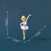 Llavero de Plástico PVC Artesanal Chen Jun Figura de Bailarina, Adorno de Musgo para Paisaje en Miniatura, Regalo