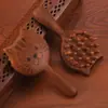 Pente de Massagem de Sândalo de Dentes Largos com 28 Dentes, Pente para Gatinhos, Pente de Massagem Capilar Dentado, Pente de Unhas para Meridianos da Cabeça, Atacado Personalizado