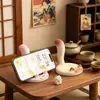 Adorno de Escritorio Creativo Lindo de Gato de Resina Soporte para Teléfono Móvil Soporte para Oficina Mesita de Noche Soporte Antideslizante para Teléfono Móvil