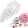 Tapa Elástica de Silicona Tamaño Individual Bandeja para Barbacoa Tapa Universal Sellada Elástica Repetible Tapa Redonda Imprudente