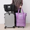 Bolsa de Viagem com Rodinhas Roda Universal Feminina Grande Capacidade Leve Dobrável Bolsa Trolley Compras Armazenamento Bolsa Duffel Bolsa de Ginástica