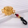 Doze Signos do Zodíaco Bacia do Tesouro Chaveiro da Sorte Peça de Manuseio Ornamento Liga de Zinco Pingente para Chave de Carro Pequeno Presente