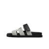 Pantuflas de una tira con suela gruesa estilo H para mujer, para uso exterior en verano, nuevo modelo 2026, sandalias planas de velcro