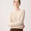 Suéter Feminino 100% Caxemira Pura Estilo Simples Gola Redonda Malha Waffle Calibre 12 Design Pulôver Malha de Caxemira