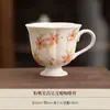 Juego de Té Cerámico Pintado a Mano de Flor de Cerezo para el Hogar Tetera Kung Fu Gaiwan Tazas de Té Juego Completo Juego de Té de Lujo Ligero
