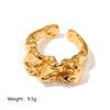 Ins Wind Aço Inoxidável Titânio Aço Banhado Ouro 18K Plissado Onda Lava Textura Brincos Brincos Brincos Brincos