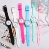 Punto al por mayor Silicona Estilo Coreano Simple Digital Esfera Pequeña Cuarzo Reloj Pequeño Fresco Creativo Estudiante Femenina Reloj Niños