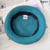 Gorros de Lana de Alta Calidad Estilo Coreano para Otoño e Invierno para Mujer Venta al por Mayor Moda Gorros de Pintor Circunferencia de Cabeza Grande Banda Elástica Gorros Boina de Lana