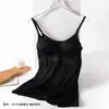 Camisole de Seda Nova Estilo Primavera e Verão de Luxo Leve para Mulheres, Cor Sólida Gola Redonda, Camada Base de Seda Pura com Acabamento em Renda