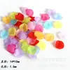 Cuentas de Imitación de Flor Acrílica Translúcida Transfronterizas con Agujero Central, Hojas y Pétalos Coloridos Chapados para Pulseras, Pasadores y Accesorios para el Cabello DIY