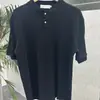 Camisa Polo Masculina Verão Tendência Design Americano Retrô Gola Henley Manga Curta Camiseta Solta Versátil Casual Top