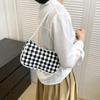 Bolso de mano estilo coreano, informal, a cuadros, para mujer, 2023