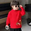 Suéter para Niños 2026 Nuevo Otoño Invierno Invierno Infantil de Punto de Cuello Medio Alto Suéter de Lana para Bebé Ropa Exterior Moderna para Niños