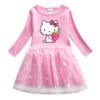 Vestido de outono das meninas roupas de outono 2022 Primavera e outono novo estilo ocidental infantil KT saia de gato saia de algodão das meninas bebê saia de primavera