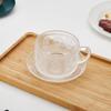 Taza de desayuno con relieve vintage, taza con asa de cuentas de girasol de Amazon, tapa de madera, cuchara, taza de avena cubierta con cuchara