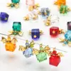 Nudo de Lazo Cuadrado Colgante de Cristal Moda Collar Pulsera Colgante Pequeño Hecho a Mano DIY Accesorios de Joyería Accesorios para Ropa