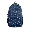 Mochila con cordón texturizada Starburst de niebla en polvo para estudiantes, estilo femenino suave y dulce, versátil para el día a día, viajes y escuela