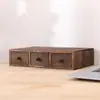 Caixa de Armazenamento de Mesa de Madeira, Suporte Elevador para Monitor, Organizador de Gaveta para Joias, Mini Armazenamento de Material Escolar para Estudantes
