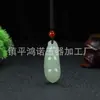 Lámpara Colgante de Aventurina Natural Verde Claro Mariposa Calabaza Cisne Kou de Paz Cadena para Clavícula Collar Colgante