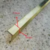 Tira de Cobre Engrosada en Forma de L para Piso de Madera, Tira de Cobre Antideslizante para Escaleras, Moldura de Cobre para Cubrir Esquinas en Ángulo Recto de Puertas con Alfombra