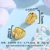 Plata Pura 999 Amuleto de la Suerte Trébol de Cuatro Hojas Chapado en Oro Pulsera DIY Hecha a Mano Pulsera de Amuleto de la Suerte con Patrón de Nube Cuentas Espaciadoras Accesorios