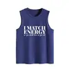 I MATCH ENERGY Así Amazon eBay Estación Independiente Moda Casual Holgada Camiseta sin Mangas para Mujer Comercio Exterior