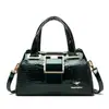 2026 Nueva Moda Trendy Elegante Cuero Genuino Charol Bolso para Mamá de Mediana Edad Bandolera Cruzada Bolso de Mano para Mujer Verano