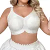 Sujetador de Tallas Grandes Estilo Europeo y Americano con Almohadillas Adhesivas, Sin Varillas, Diseño de Escote en V Push-Up, Sujetador de Tirantes Cruzados [Personalizable]