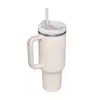Nueva taza para automóvil de 40 oz con asa, taza de acero inoxidable para automóvil, taza con tubo de succión para exteriores, taza para conservar el calor y el frío.