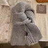 2026 Nuevo Bufanda Gruesa de Punto Suave y Esponjoso Mezcla de Lana de Alpaca Calentador de Cuello de Invierno para Mujer Estilo Coreano