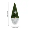 Decoraciones navideñas transfronterizas: Funda sin rostro de Rudolph para botella de vino, funda de punto a rayas de Santa para botella de vino, decoración de mesa