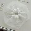 Anel de Cabelo Grande de Rede de Cetim com Pérolas Brancas Estilo Coreano para Mulheres Estilo Preguiçoso de Alta Qualidade Super Grande Acessório de Cabelo Prendedor de Cabelo Novo