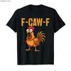 Algodão Transfronteiriço Tf-Caw-F Frango Engraçado Humor Adulto Galo Pacote de Expressões Camiseta Masculina Feminina Camiseta de 100 Peças Curta