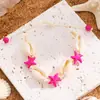 Joyería de Concha Marina Transfronteriza Moda de Verano Pulsera Tejida a Mano Europea y Americana Ajustable Pulsera de Concha Natural para Mujeres