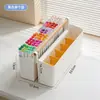 [BNBS] Estuche portátil de gran capacidad, caja de almacenamiento para marcadores para estudiantes de arte, organizador de escritorio para papelería