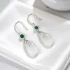 Brincos versáteis de estilo chinês para o dia a dia, brincos inteiramente de prata de lei S925, brincos de temperamento elegante, gota d'água fênix retrô, femininos