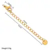 Cadena de Extensión para Pulsera y Collar de 5 cm Color Oro Real 18k Conservación del Color Broche de Langosta Etiqueta de Cola Grabado Accesorios para Joyería DIY