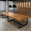 Combinación de Escritorio y Silla de Oficina de Madera Maciza Nórdica Mesa de Conferencias para Capacitación y Negociación de la Empresa Mesa Larga para Sala de Estar Mesa Sencilla para Computadora de Personal