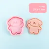 Molde para Galletas de Cachorro con Dibujo de Línea y Patrón de Dibujos Animados 3D para Mantequilla DIY Herramienta Realista para Galletas