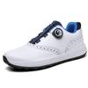 Novos Sapatos de Golfe Masculinos Tamanho Grande Sapatos de Treino Tira com Fivela Rotativa Travas Ativas Tênis Esportivo Tênis Casual