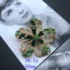 Galvanizado ouro real medieval colorido strass broche temperamento terno terno casaco broche