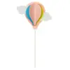 Topper Decorativo para Bolo Balão de Ar Quente Colorido 3D Nuvem Bandeira de Inserção para Mesa de Sobremesas de Aniversário Pacote com 10