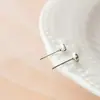 Pabellón Nafu Joyería de Plata al por Mayor Vintage Rosa Aretes de Tachuela de Plata Tailandesa para Mujer Simples Pequeños Aretes de Tachuela de Plata de Ley 925
