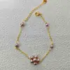 Pulseira de Pérolas Zhuji Pérolas Naturais de Água Doce Design de Nicho Joias de Pérola de Alta Qualidade Ajustáveis Atacado para Mulheres