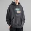 Sudadera con capucha para hombre, chaqueta gruesa casual holgada, nueva tendencia otoño 2025 marca impresa top de manga larga para pareja
