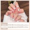 Unhas Postiças Cor Nude do Xiaohongshu, Unhas Postiças Usáveis Que Fazem Sua Pele Parecer Mais Clara, Unhas Postiças Removíveis, Adesivos de Unhas Postiças para Meninas na Moda