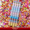 Cañón de confeti de mano para fiesta de cumpleaños, flores de papel de colores, tubo rociador de fuegos artificiales enrollado a mano para la celebración del primer cumpleaños de niños y niñas