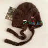 Gorro de Punto de Peluche con Orejas de Oso para Otoño e Invierno para Mujer, Lindo Gorro Lei Feng con Botones de Orejas de Gatito, Gorro Pequeño de Lana para Adelgazar la Cara